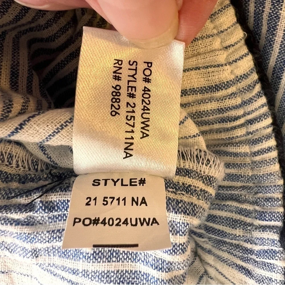 U.S. Polo Assn. NWT Unisex Blue and White Striped Shorts Size S Pockets